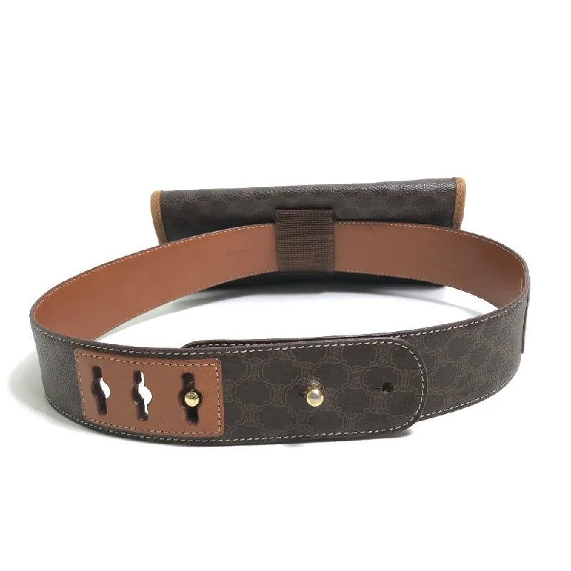 CELINE Waist bag PVC / Leather Brown Macadam Women 65 Secondhand