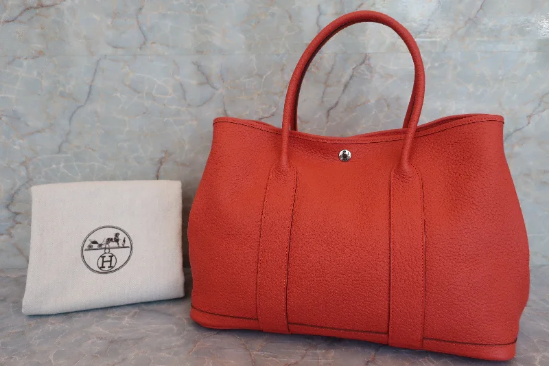 HERMES／エルメス ガーデンパーティPM ネゴンダ カプシーヌ □Q刻印 トートバッグ 600040226