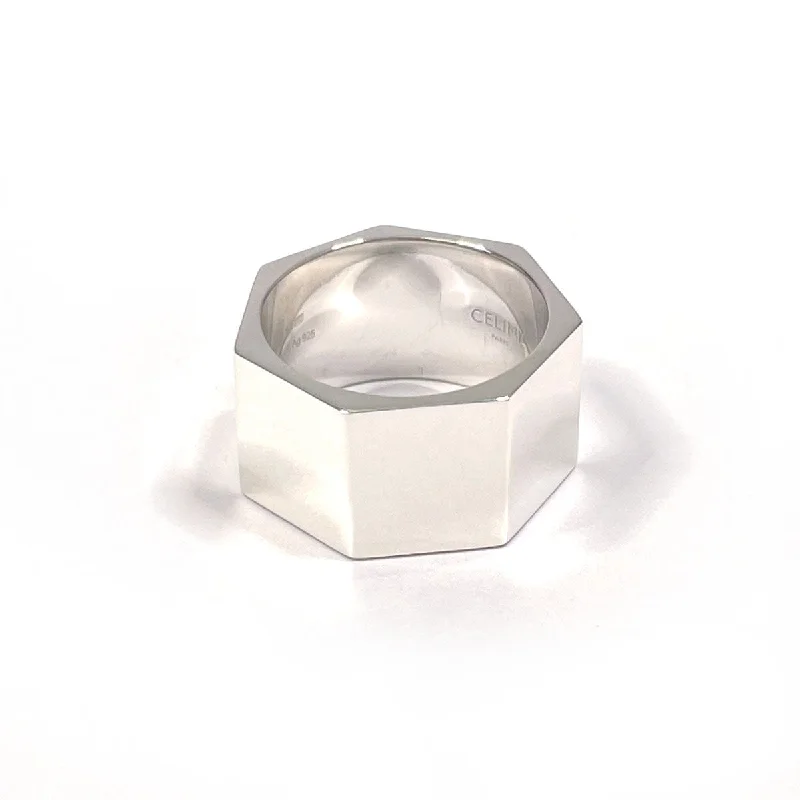 CELINE Ring Silver925 Silver Heritage Heptagon mens 58 Used