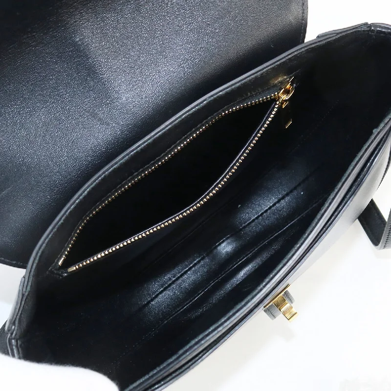 CELINE 18919 3BF8 38NO Buzas 16 Saze Diagonal Shoulder Bag leather black Women