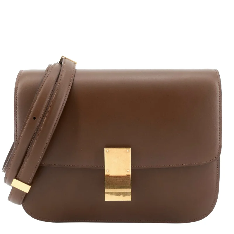 Classic Box Flap Medium Calfskin Leather Bag