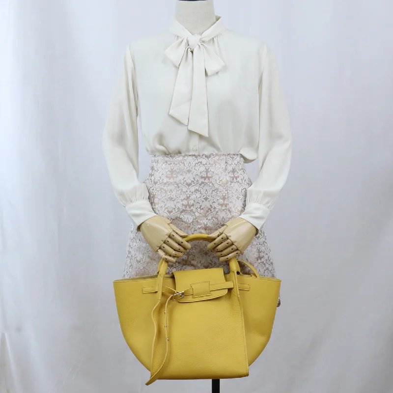 CELINE 189313 Big bag small Tote Bag Handbag Shoulder Bag leather Women Yellow