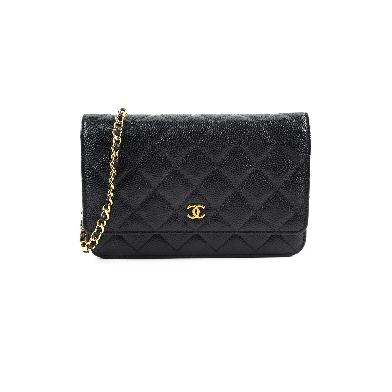 Chanel Wallet On Chain WOC Caviar Black (22 Series)