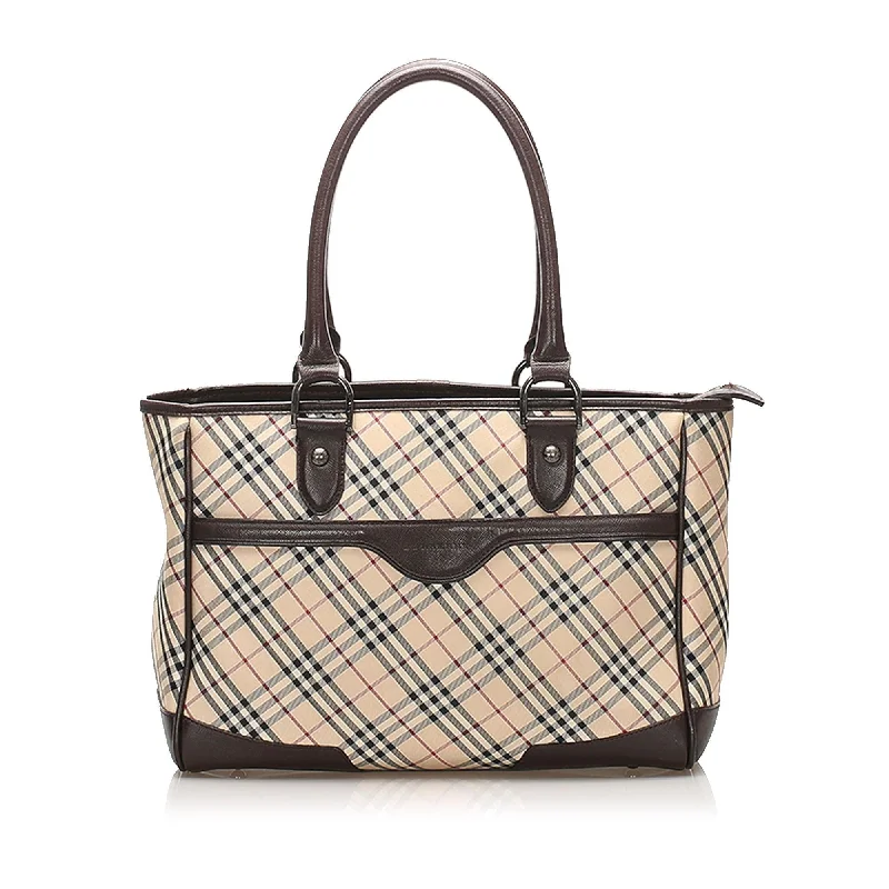 Burberry Nova Check Canvas Handbag (SHG-13233)