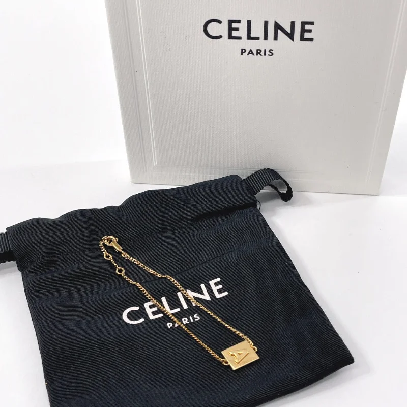 CELINE bracelet 46B1T6BRA.35OR Gold Plated gold Alphabet Women Used