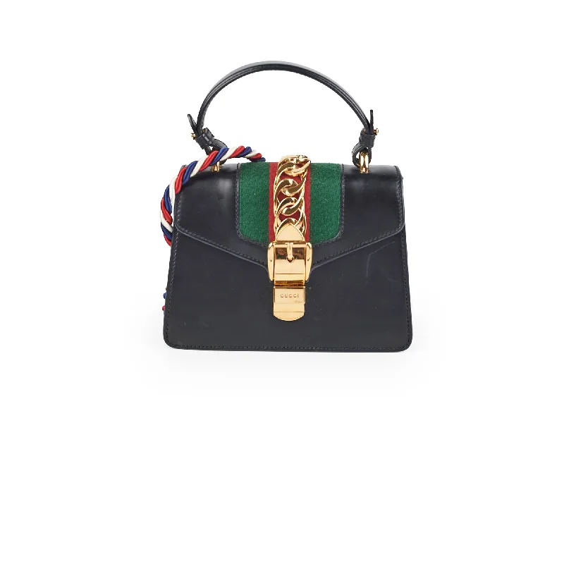 Gucci Sylvie Black Top Handle