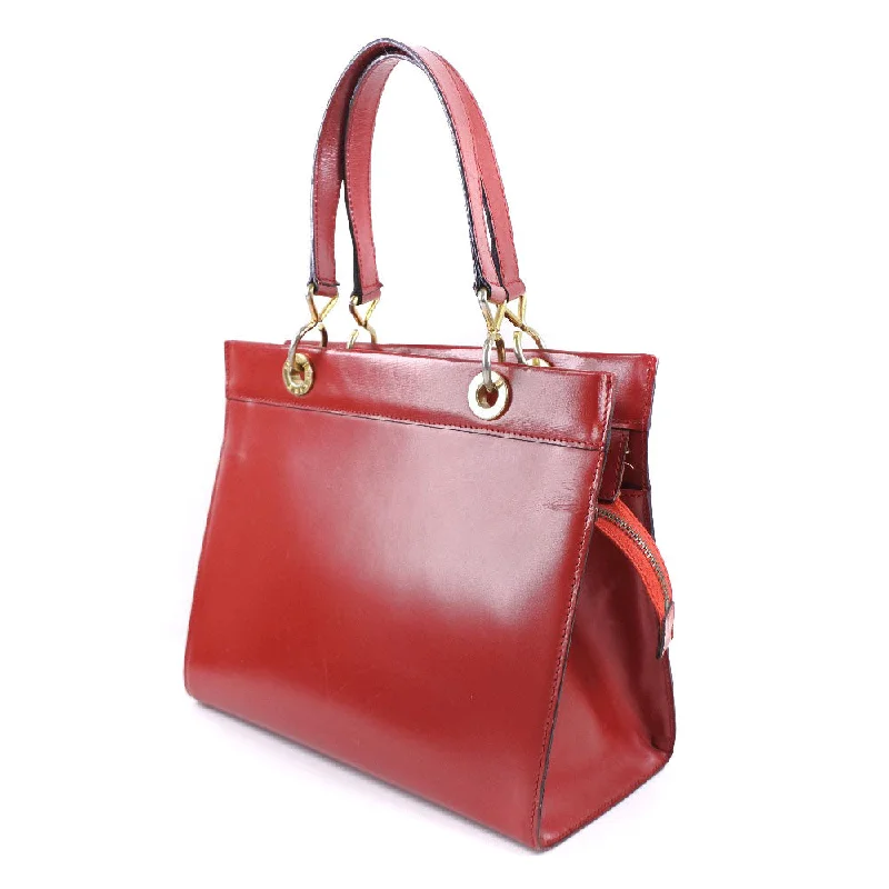 CELINE Handbag Calfskin Red Women Used