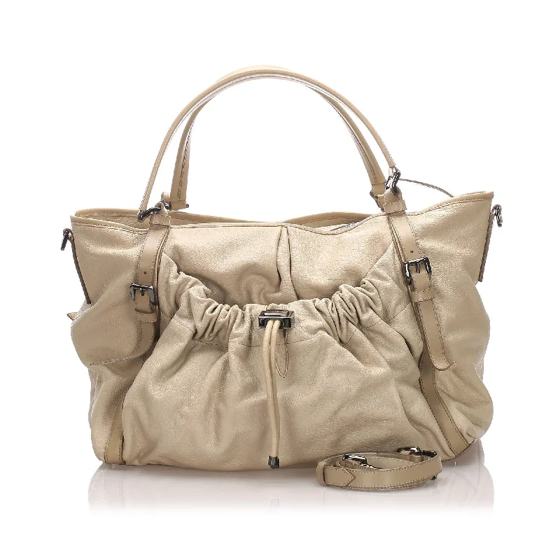 Burberry Leather Satchel (SHG-12186)