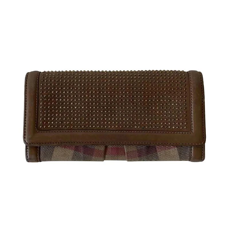 Burberry House Check Studded Wallet