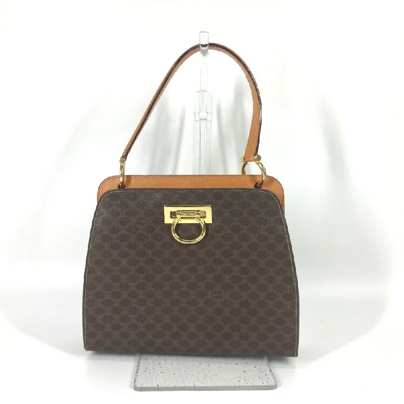 CELINE Handbag PVC / Leather Brown Bag Macadam Women Used