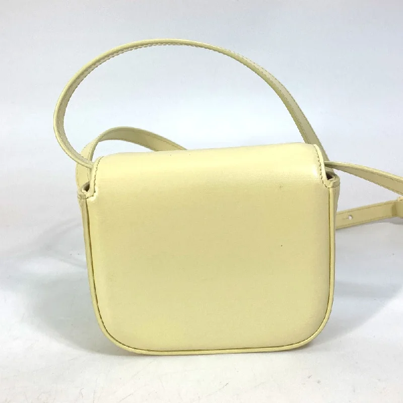 CELINE Shoulder Bag 10I513DPV.11OY leather yellow Shiny calfskin mini triomphe Women Used