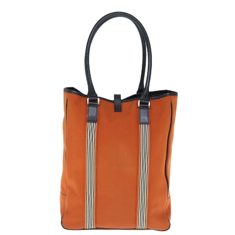 BURBERRY Black label Shoulder Bag Canvas Orange  bs11428