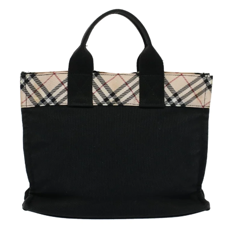 BURBERRY Blue Label Tote Bag Canvas Black  bs8542