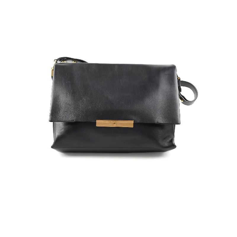 Celine Blade Leather Shoulder Bag Black