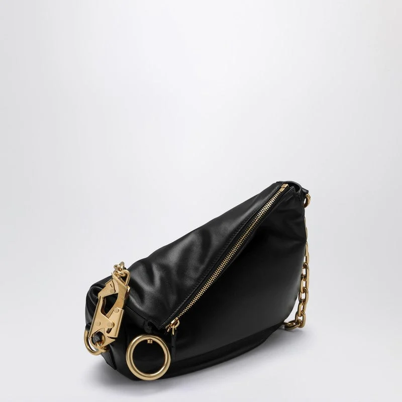 Burberry Black Leather Knight Bag Women