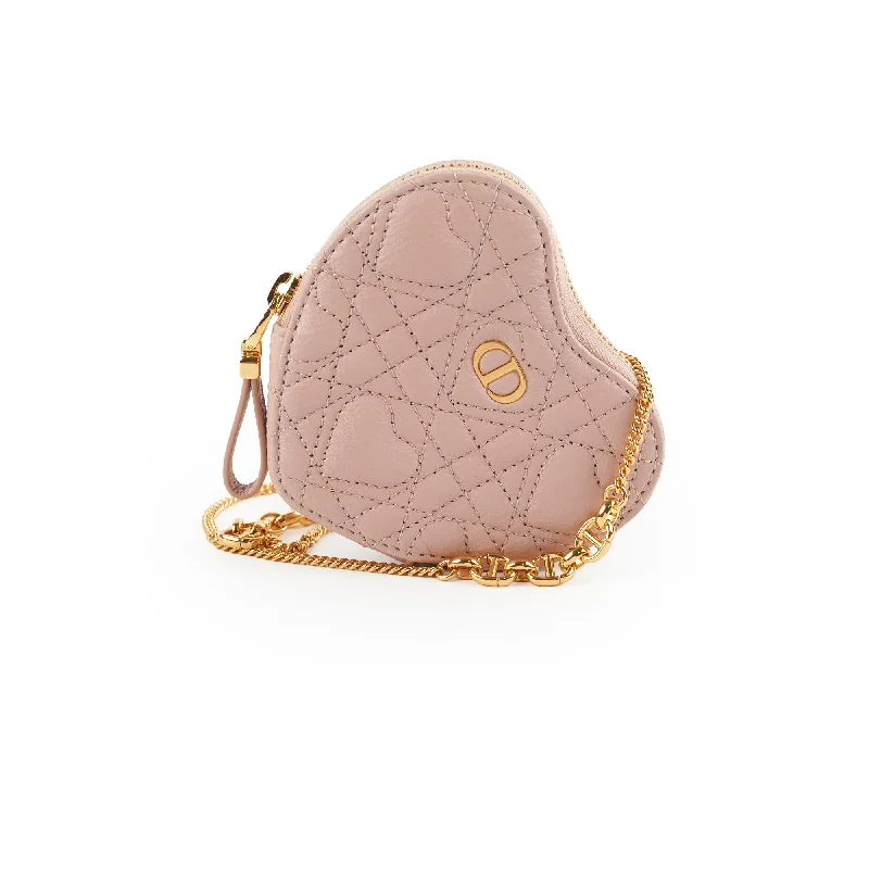 Christian Dior Heart Pink Pouch on Chain