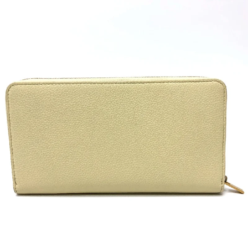 CELINE Long Wallet Purse leather Beige type Long wallet Women Secondhand