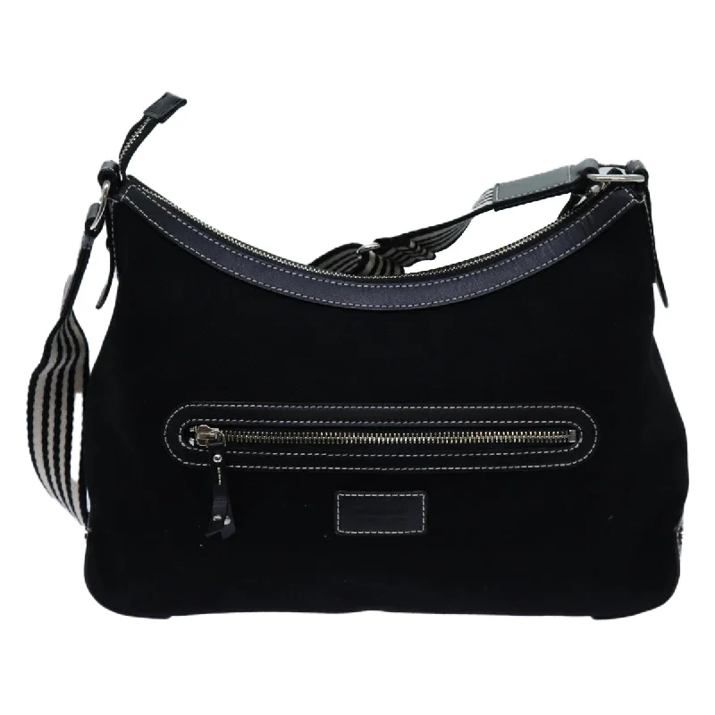 BURBERRY Blue Label Shoulder Bag Canvas Black  hk1263