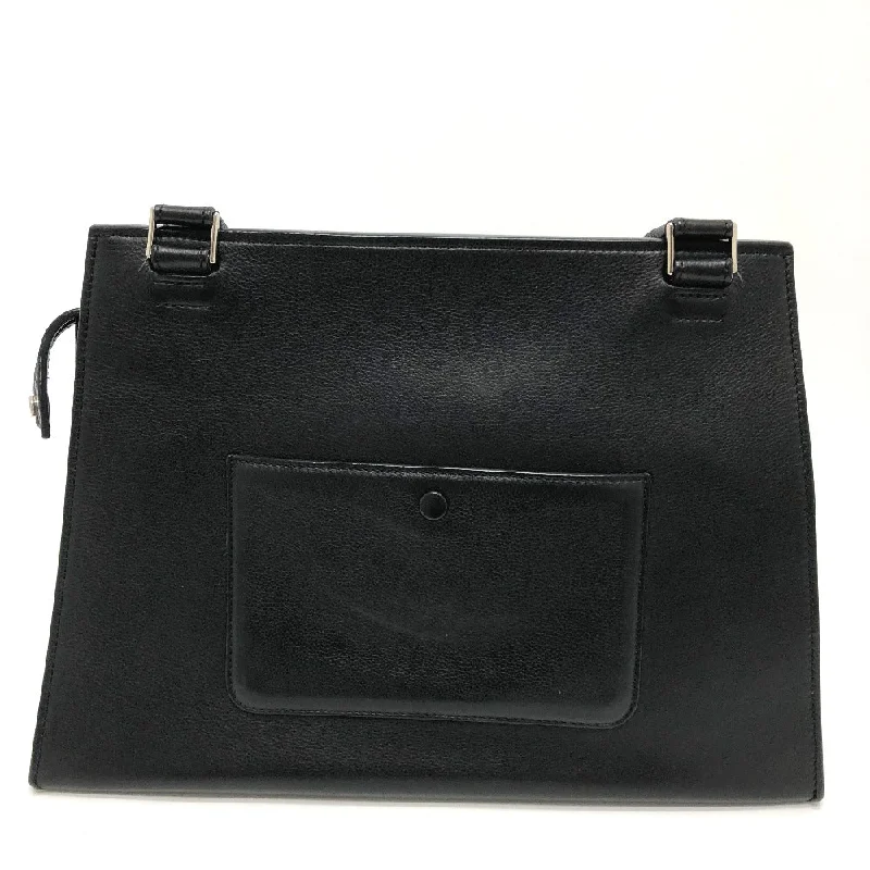 CELINE Shoulder Bag leather black Shoulder edge bag Women Secondhand