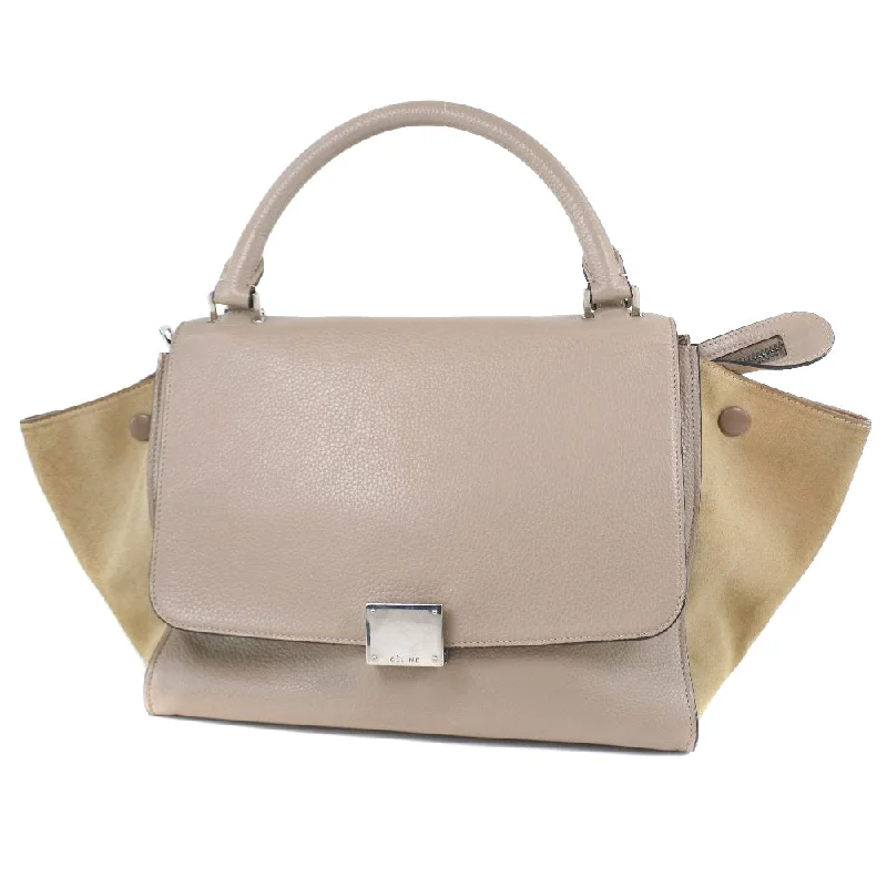 CELINE Handbag 174683MDB.03UN Leather, Suede pink beige 2WAYShoulder Trapeze Women Used