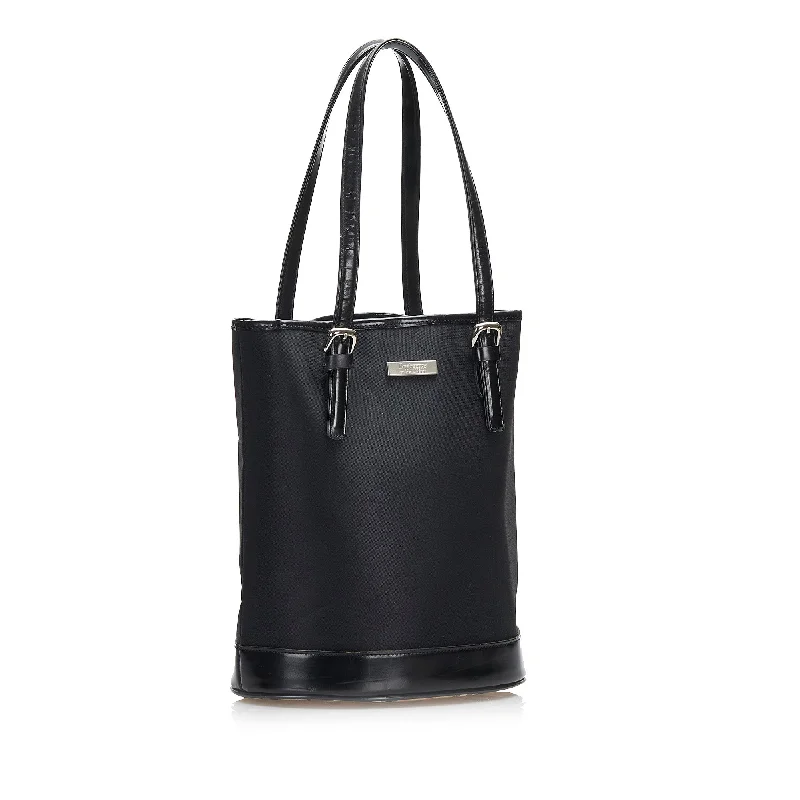 Burberry Bucket Bag Black Nylon Canvas