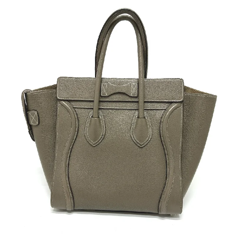 CELINE Handbag leather beige Luggage Women Secondhand