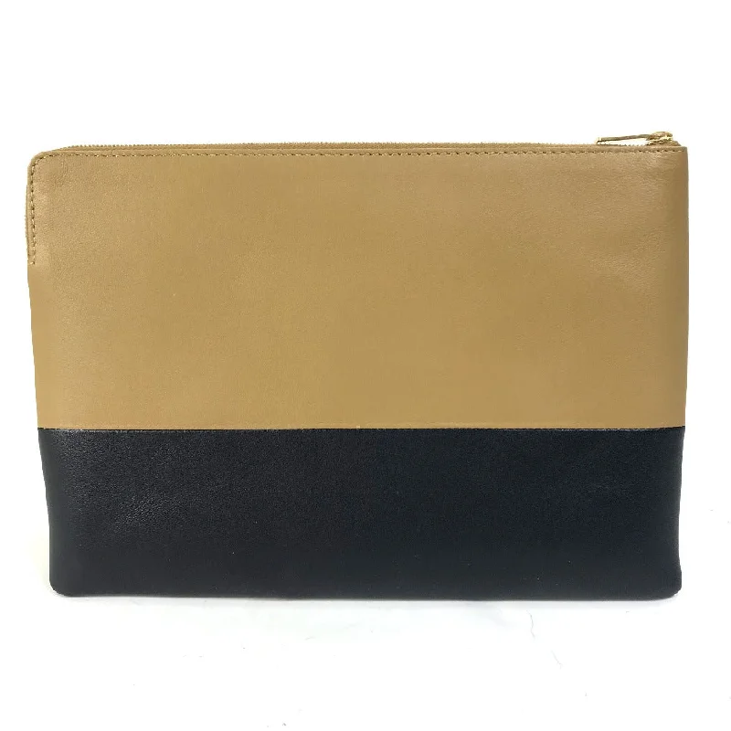 CELINE Clutch bag 100093HTM leather Brown Two-tone By color Women Used