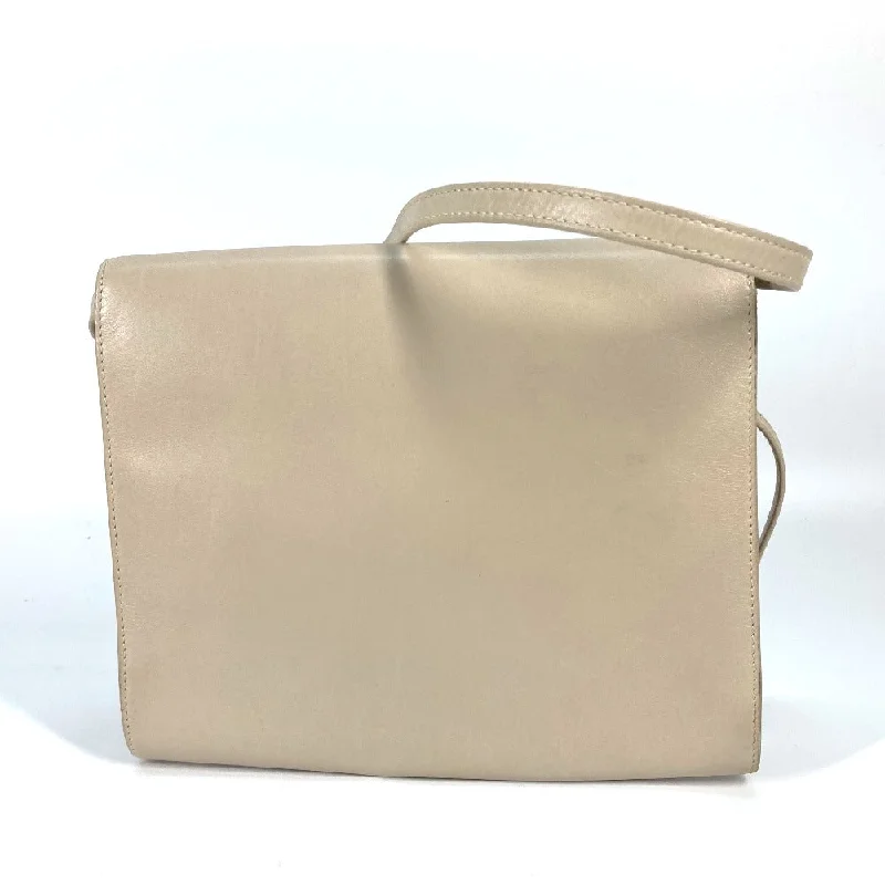 CELINE Shoulder Bag leather beige Pochette bag Crossbody Triomphe Women Secondhand