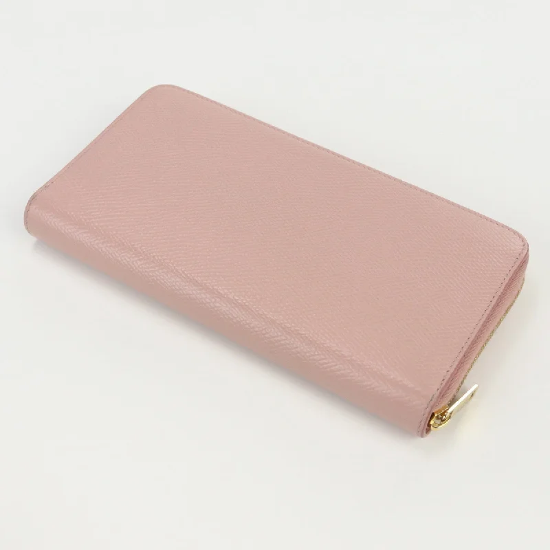 CELINE 10B553BEL Large zipped wallet PurseZip Around leather Women Pink Beige