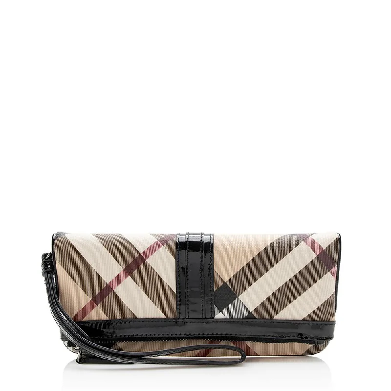 Burberry Nova Check Foldover Clutch (SHF-13128)