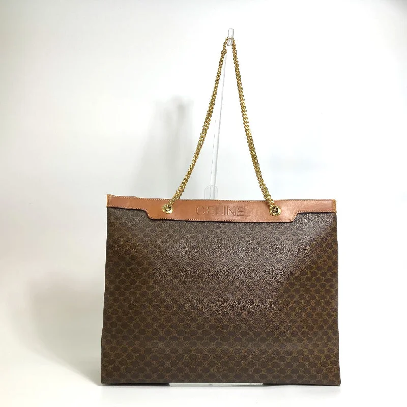 CELINE Tote Bag PVC / Leather Brown Macadam Women Used