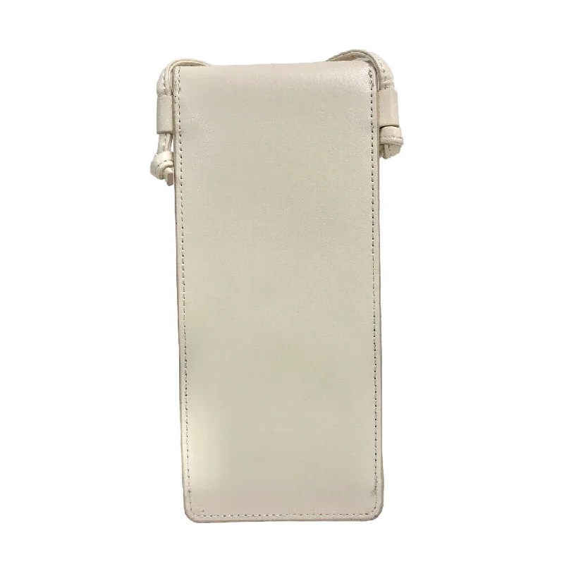 CELINE Pouch leather white Shoulder pouch Women Used